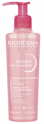 BIODERMA product photo, Sensibio Gel moussant 200ml, foaming gel for sensitive skin