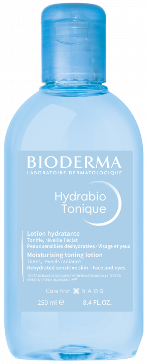 BIODERMA product photo, Hydrabio Tonique 250ml, moisturizing toning lotion